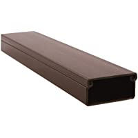 Canaleta de pared para cable eléctrico imitación madera en color Sapeli. Medidas 2000 x 25 x 20 mm.